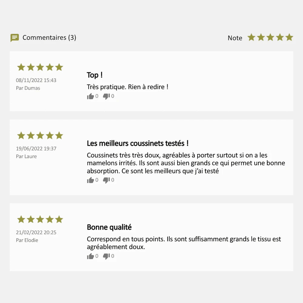 Coussinets d'Allaitement Lavables (x4)