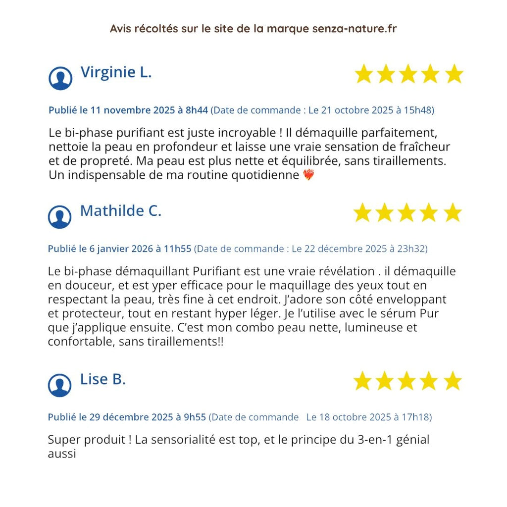 Lotion Biphasé 3 en 1 | Démaquille nettoie purifie
