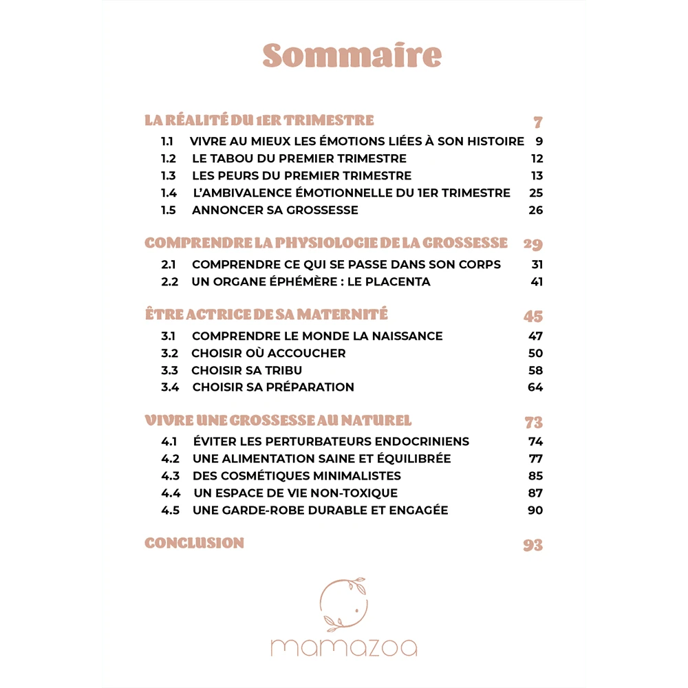 Guide Le Printemps · Grossesse · 1er trimestre