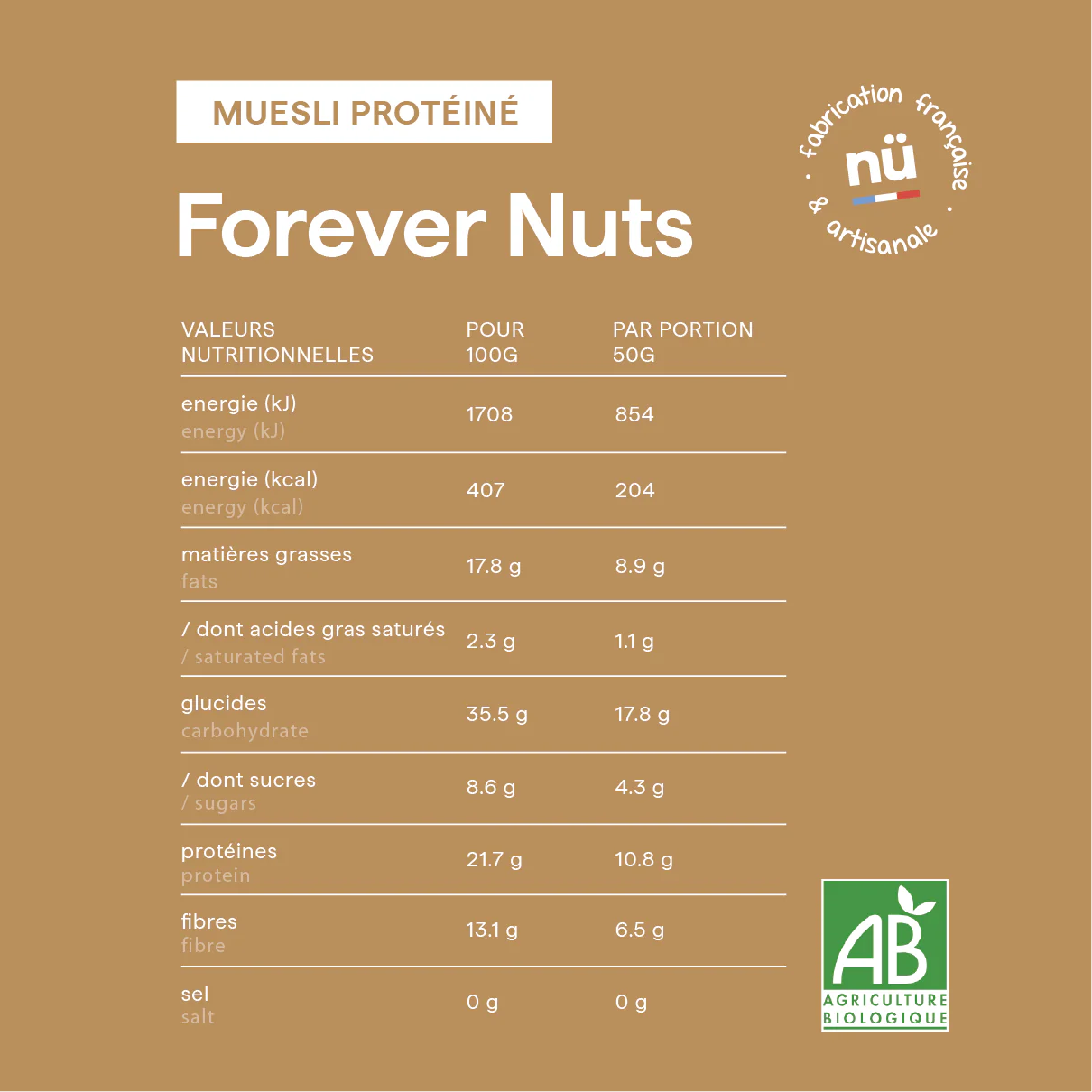 Muesli Protéiné bio · Forever Nuts