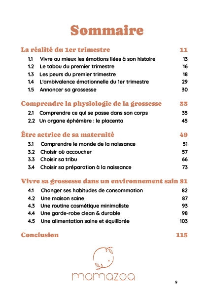 Guide Le Printemps · Début de grossesse · 1er trimestre